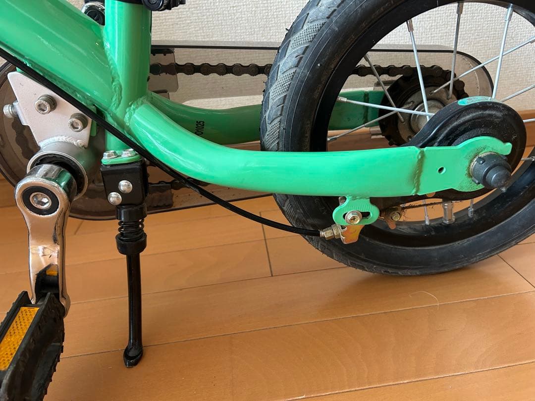 【美品】へんしんバイク2 エメラルドグリーン 緑 自転車 ストライダー