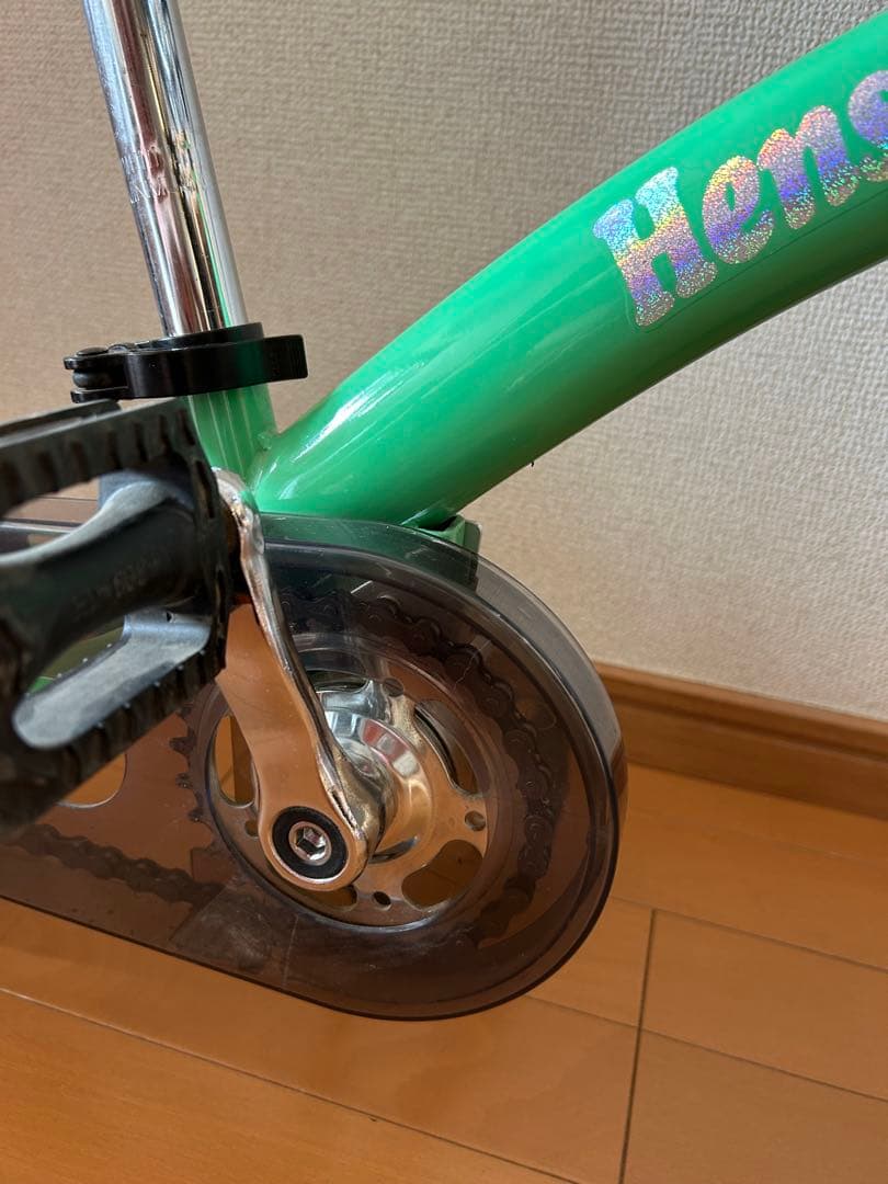 【美品】へんしんバイク2 エメラルドグリーン 緑 自転車 ストライダー