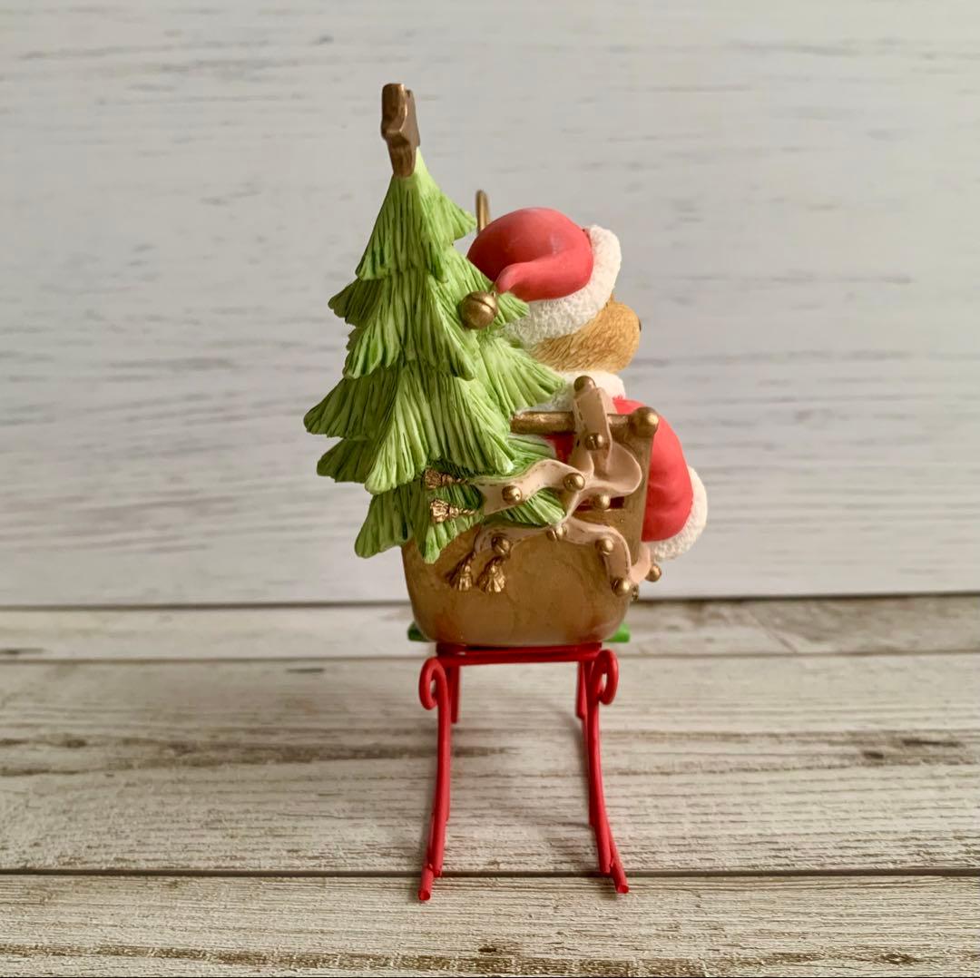 Cherished Teddies そりに乗ったサンタ くま クリスマス