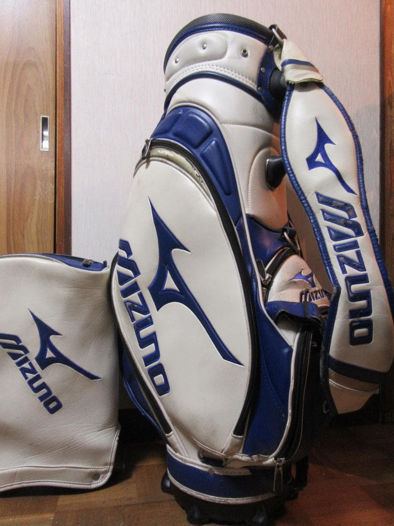 ★☆★ミズノ★Mizuno★3点式★ゴルフバック★白/青★