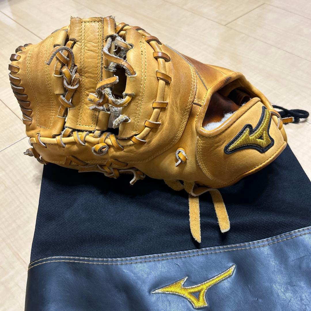 MizunoPro 硬式  ファーストミット　左利き用　収納袋付き