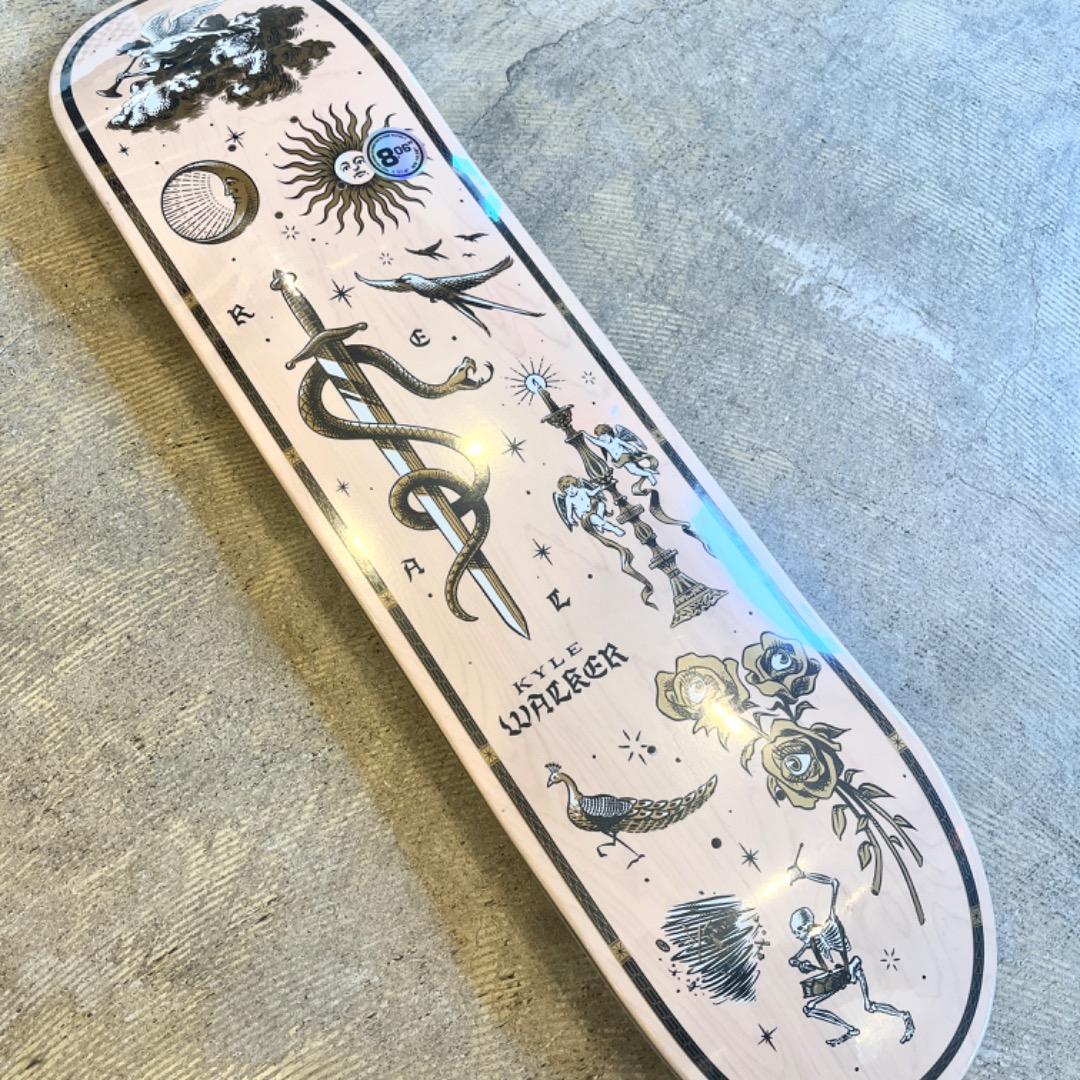 新品 REAL KYLE WALKER ENGRAVED DECK 8.06