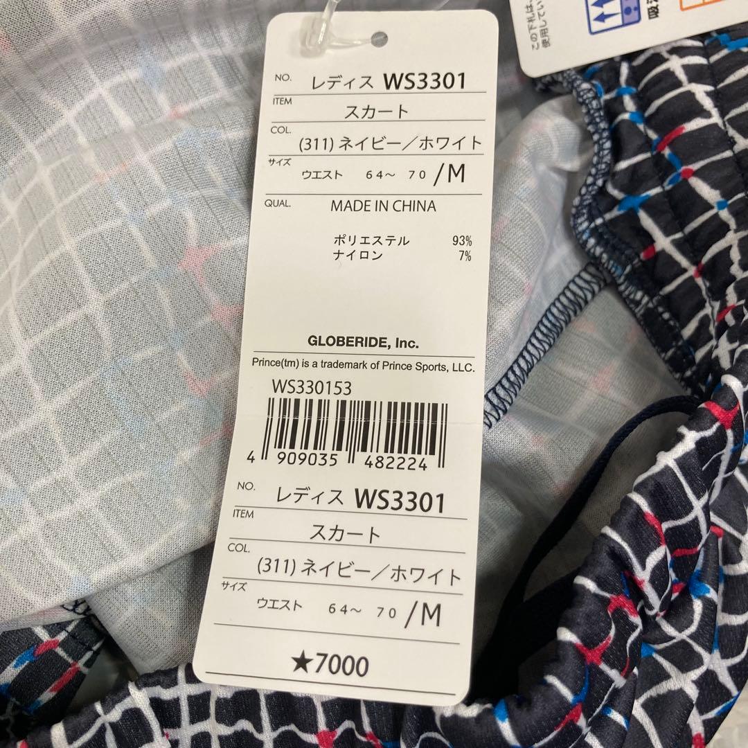 美品　Prince　（M）　総柄テニススカート　スコート　ネイビ