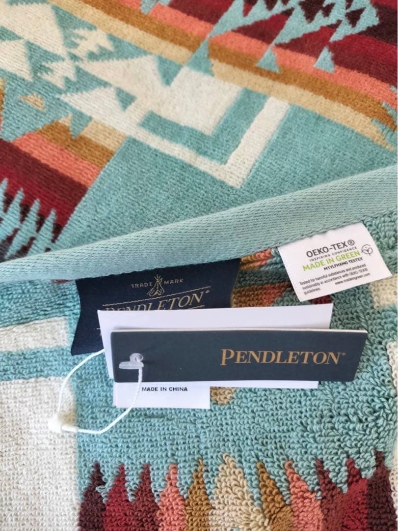 PENDLETON ペンドルトン　特大　ブランケット　タオルケット　淡水色