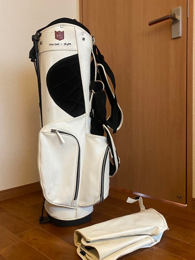 iliac golf キャディバッグ ホワイト イリアック ゴルフ ワンオーナー
