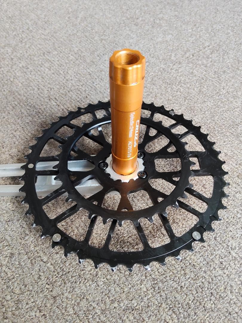 CRUZBIKE クランクセット ショートクランク 150mm シルバー