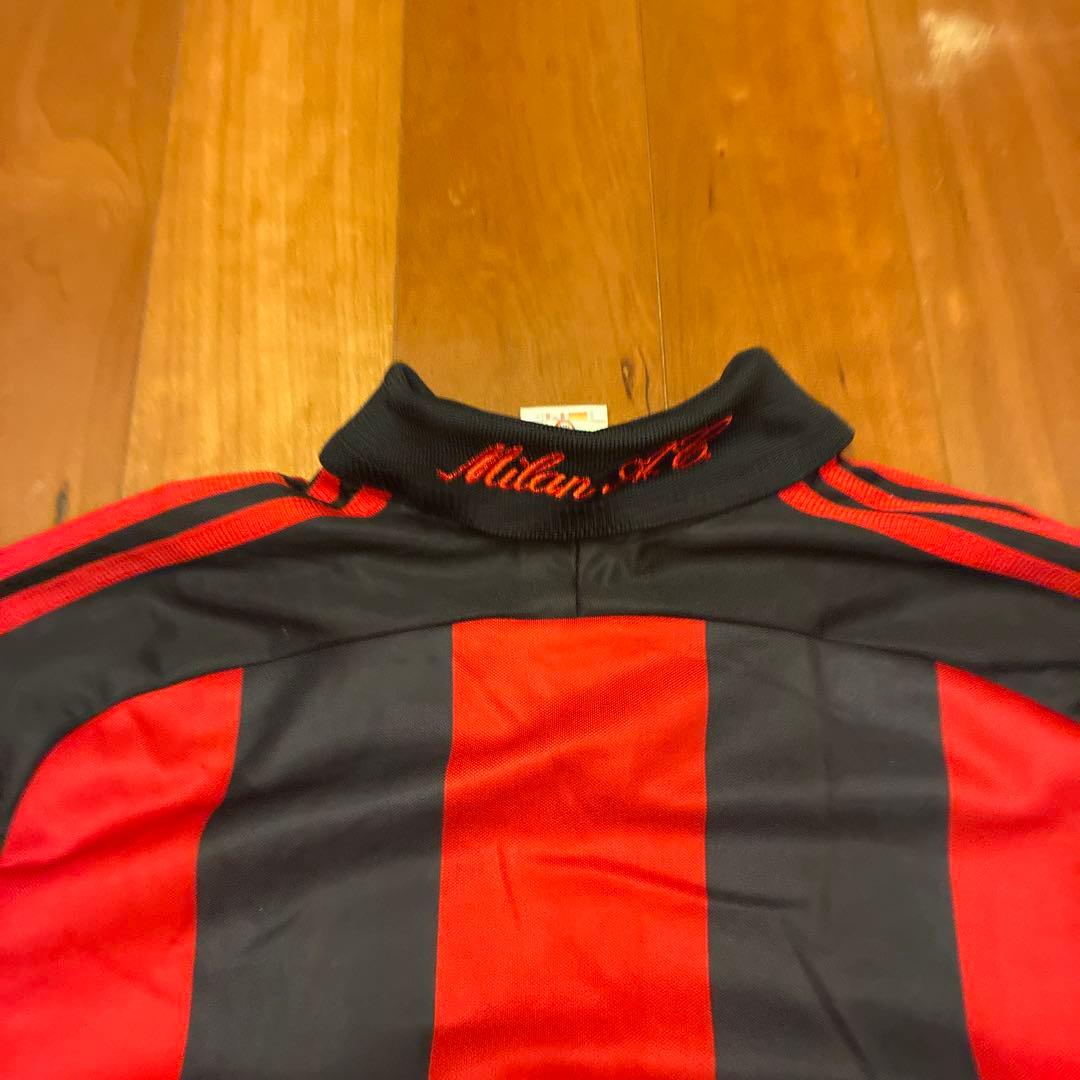 ACミラン adidas シャツ Lサイズ 赤 黒 イタリア製