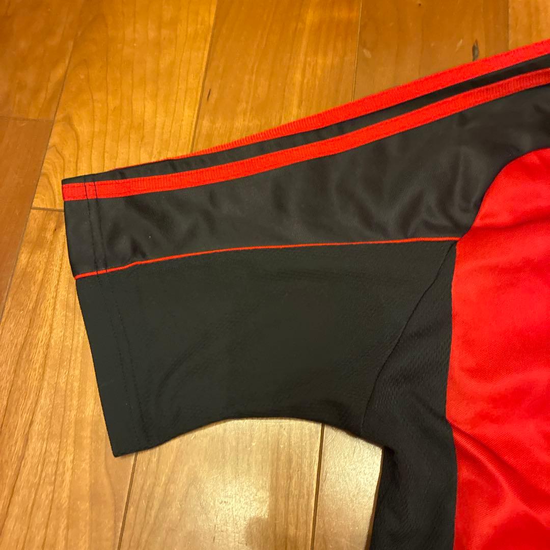 ACミラン adidas シャツ Lサイズ 赤 黒 イタリア製