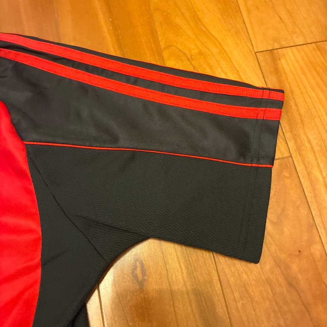 ACミラン adidas シャツ Lサイズ 赤 黒 イタリア製
