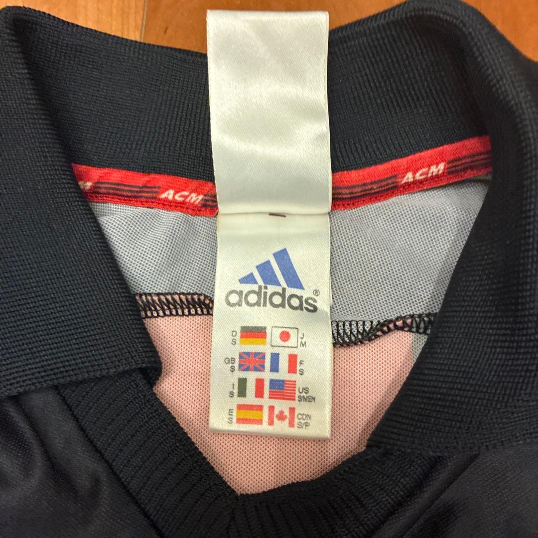 ACミラン adidas シャツ Lサイズ 赤 黒 イタリア製