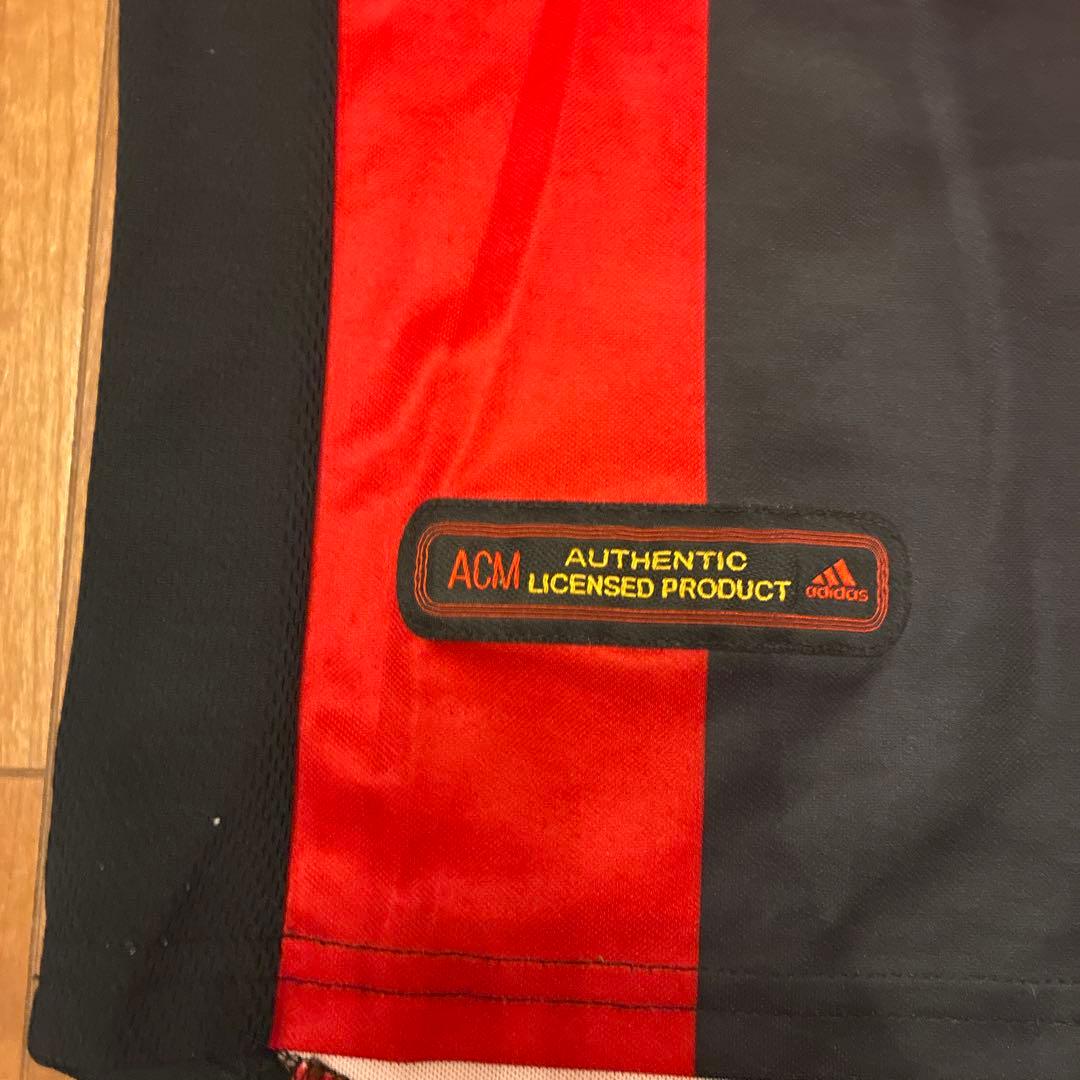 ACミラン adidas シャツ Lサイズ 赤 黒 イタリア製