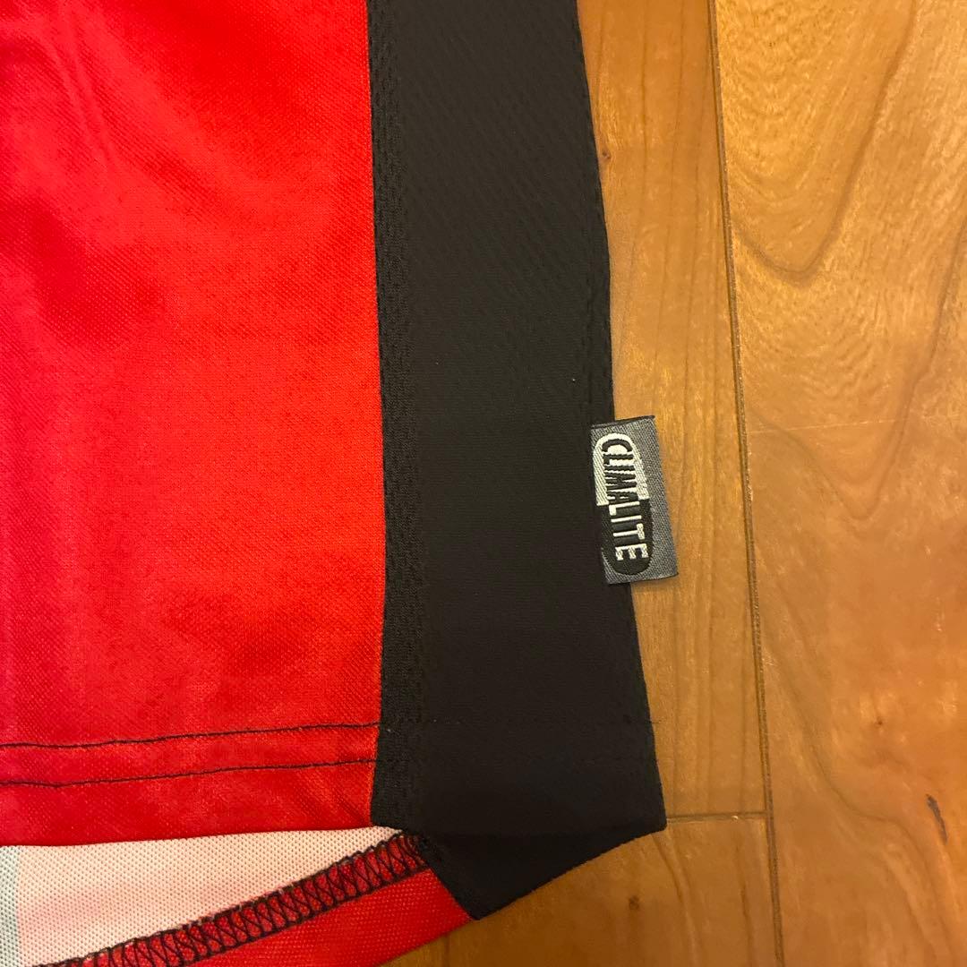 ACミラン adidas シャツ Lサイズ 赤 黒 イタリア製