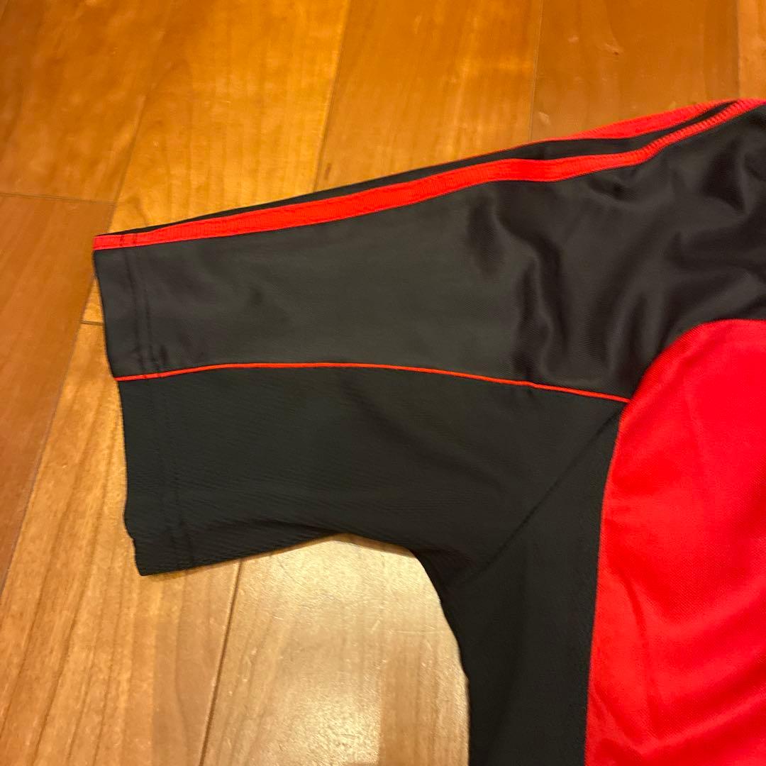 ACミラン adidas シャツ Lサイズ 赤 黒 イタリア製