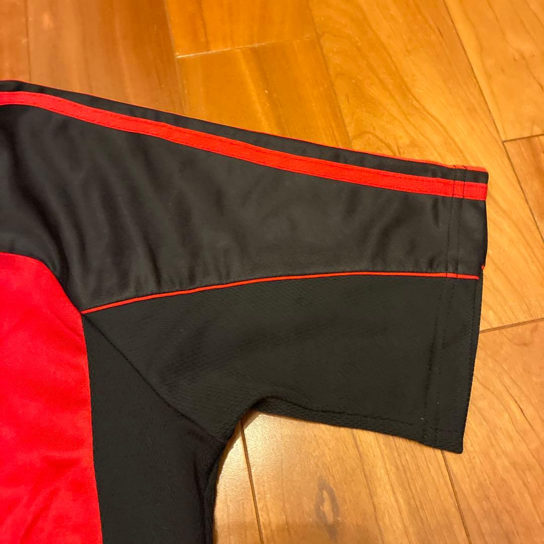 ACミラン adidas シャツ Lサイズ 赤 黒 イタリア製