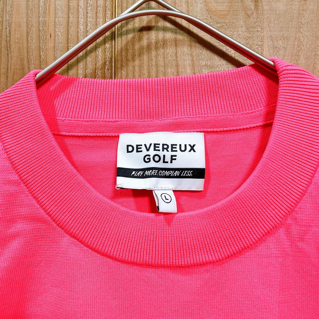 DEVEREUX デヴァローゴルフ チェッカーリブニットプルオーバー トレーナー