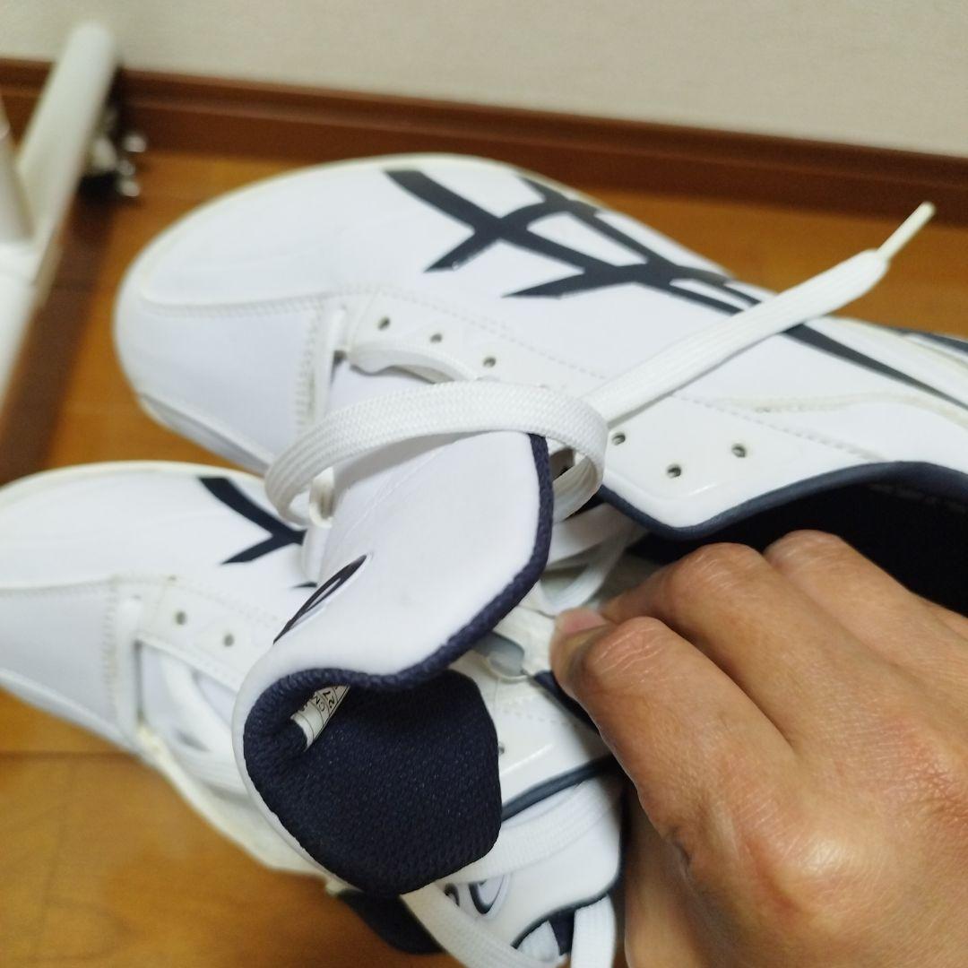 新品未使用 27cm asics PRESPEED LT2 白×紺 スパイク