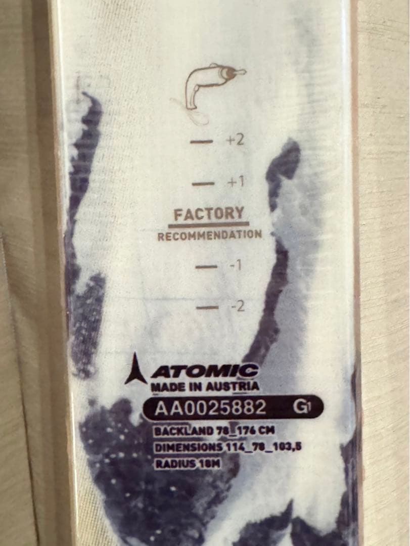 【新品未使用】 ATOMIC アトミック BACKLAND 78 176cm