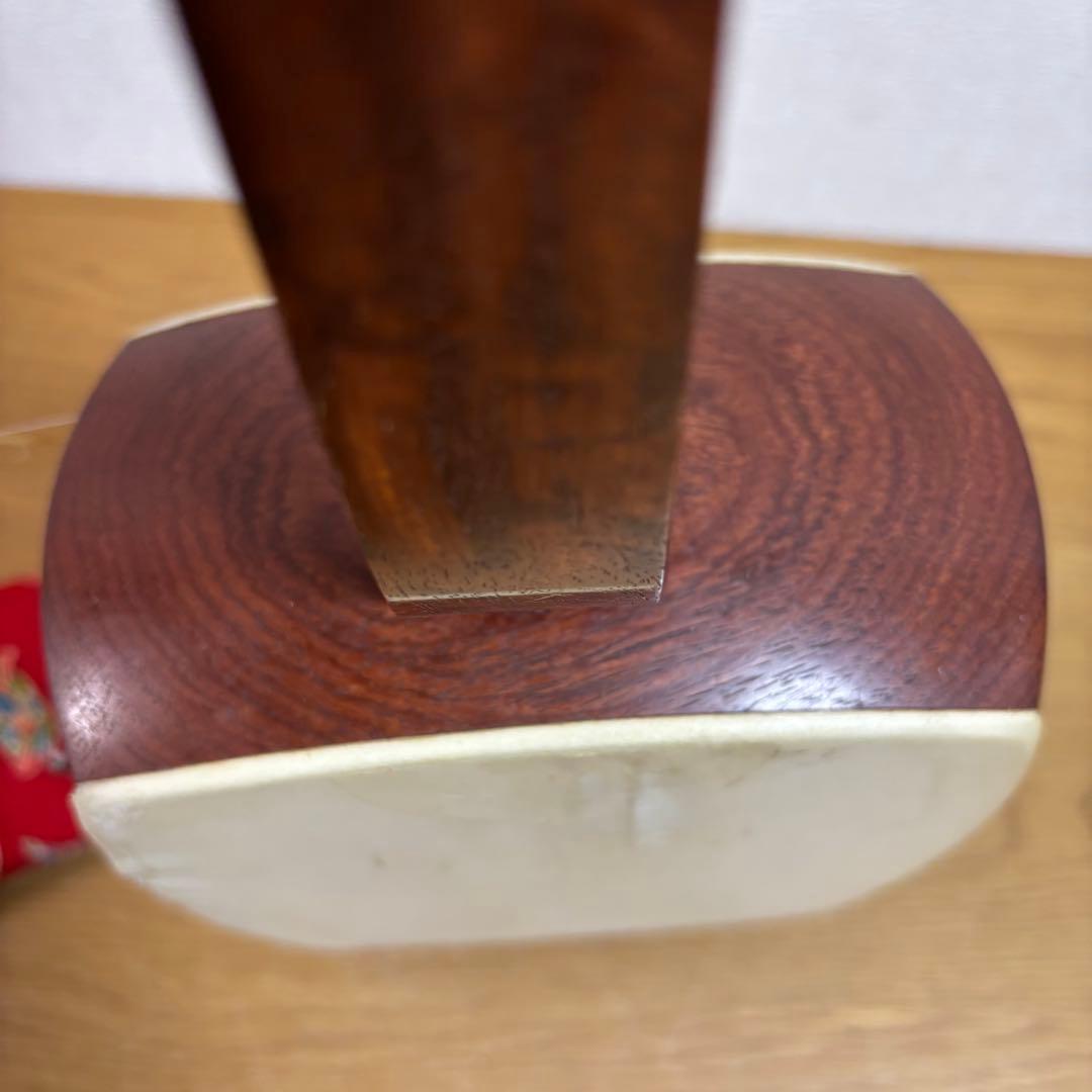 三味線 人工皮 花梨系？ 中棹 練習用 和楽器