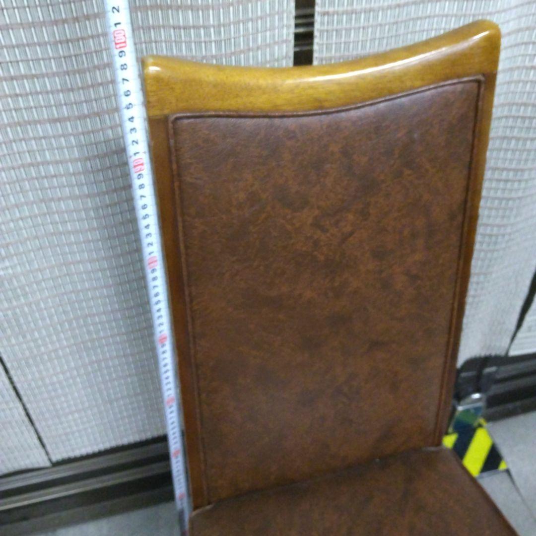 ☆期間限定！【豪華革張りレトロ チェアA現状品】