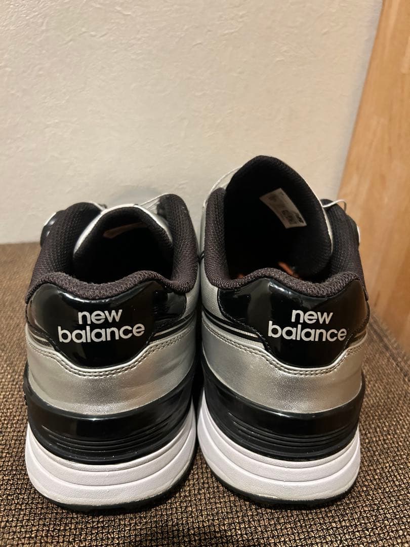new balance 574 メンズ　ゴルフシューズ シルバー　27㎝