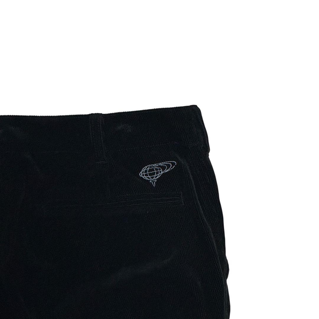 美品BEAMS GOLFビームスゴルフ　コーデュロイパンツ　ブラック　秋冬ワイド