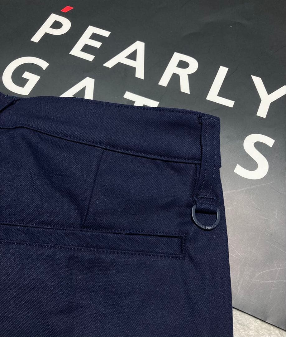 新品 パーリーゲイツ ジャックバニー ストレッチツイルロングパンツ(4)M/紺