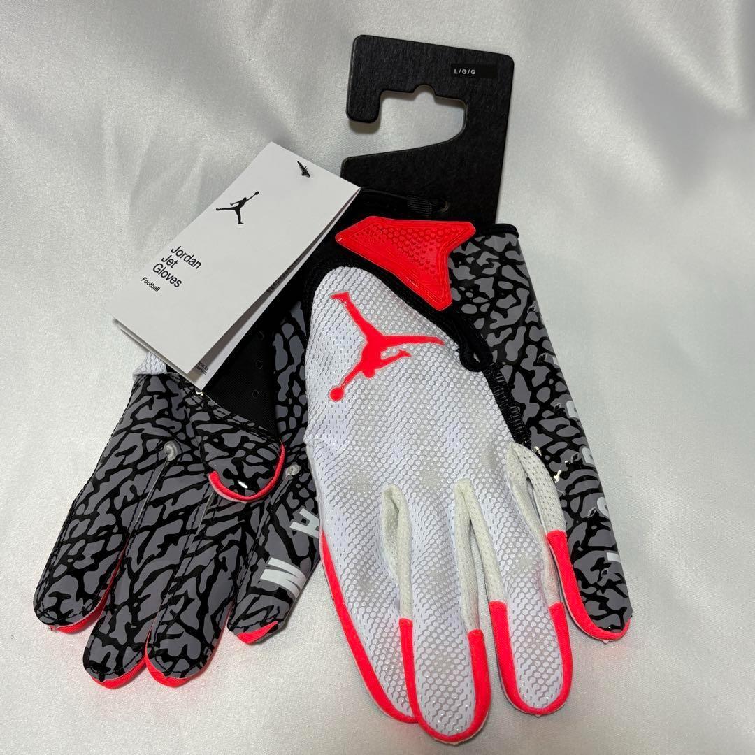 【新品】 アメフト Jordan Jet 7.0 グローブ Infared　L