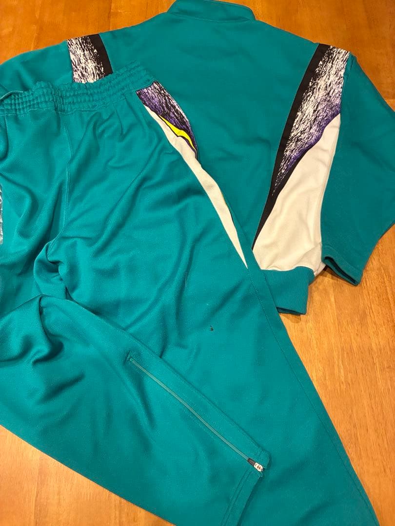 稀少！　人気　レトロ　ミズノ　スーパースター　ジャージ 上下セット　M 緑