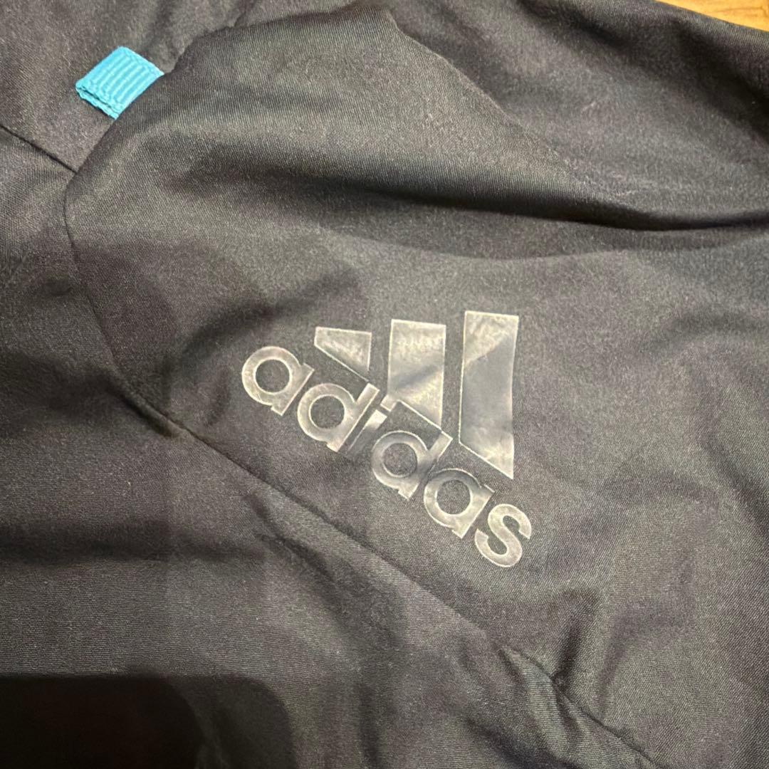 adidas フード付きランニングウェア上下セット ネイビー