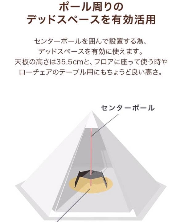 ワンポールテントテーブル
