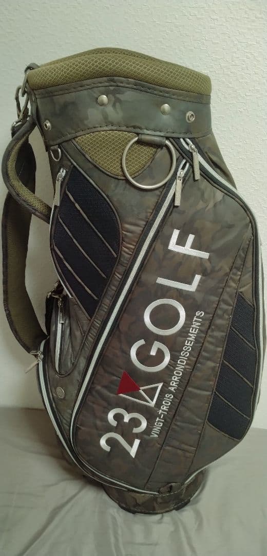 23区GOLF 9.5キャディバッグ 迷彩柄