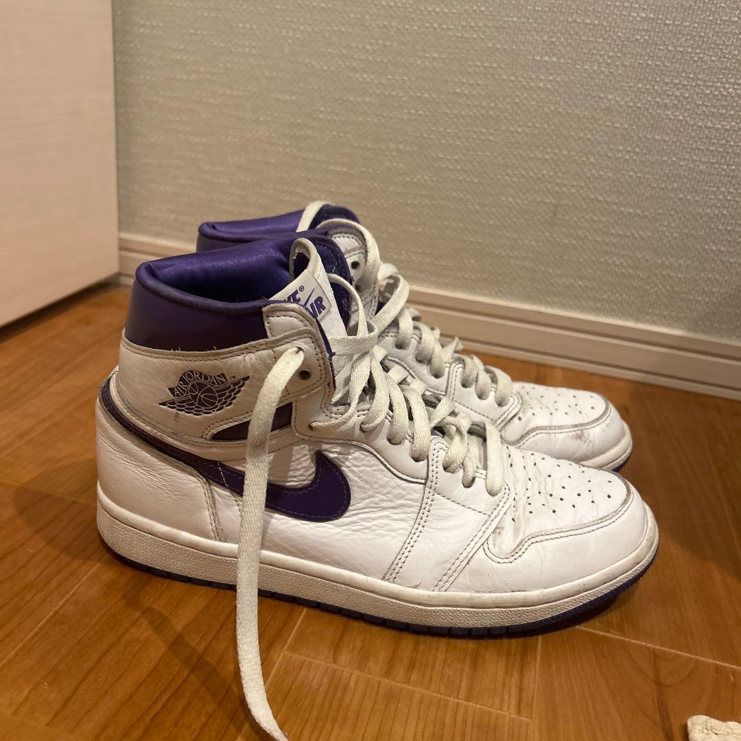 Nike Air Jordan 1 ホワイト/パープル