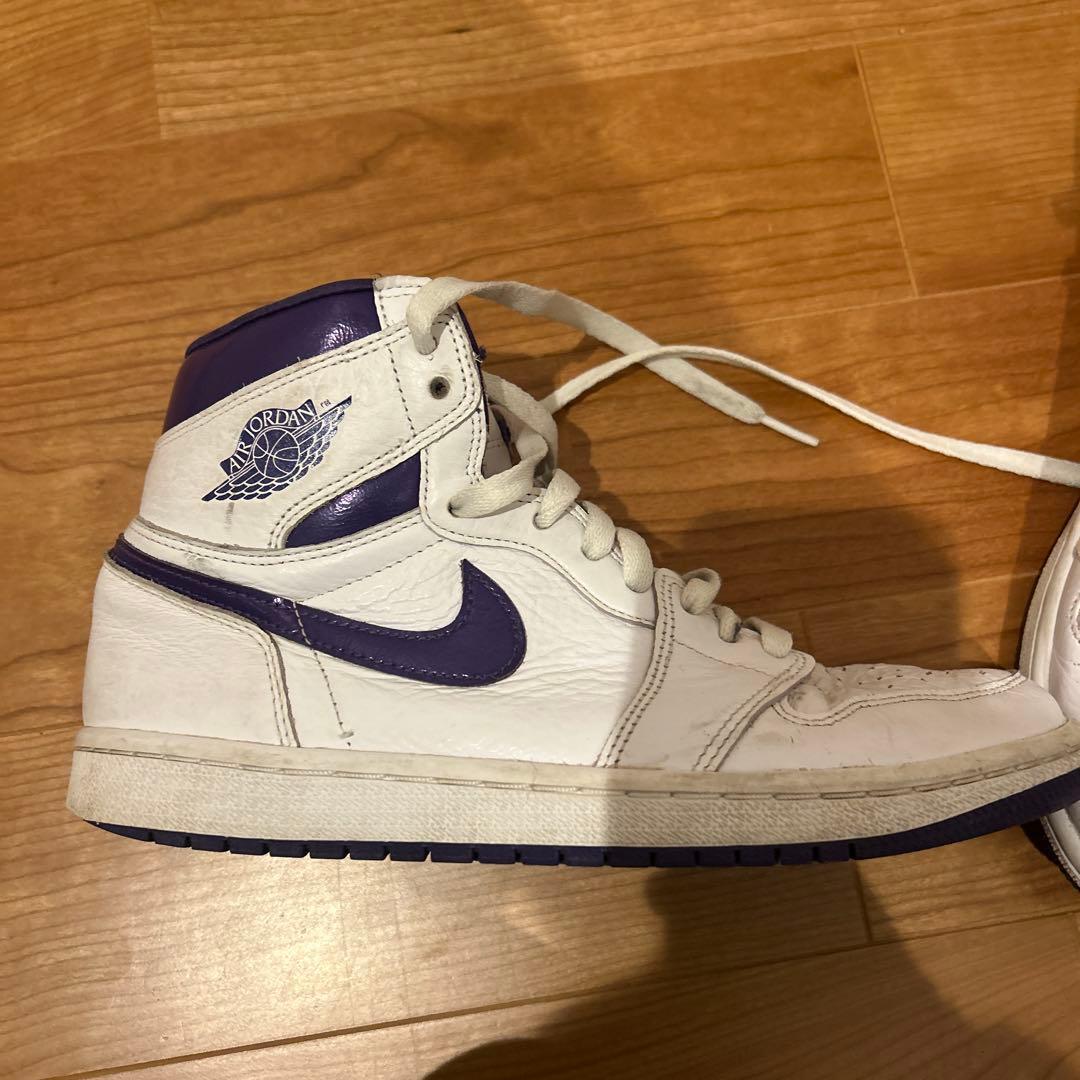 Nike Air Jordan 1 ホワイト/パープル