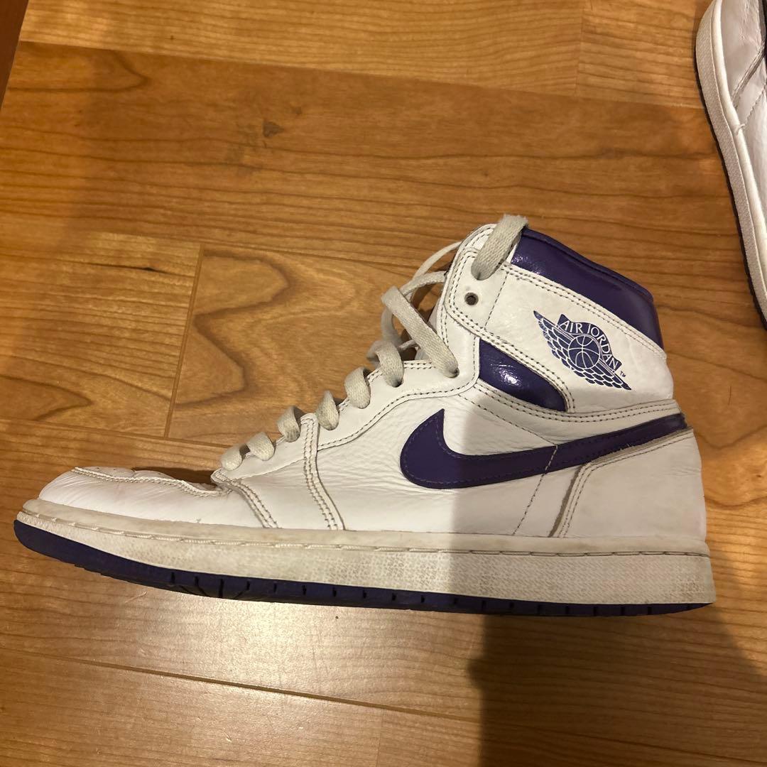 Nike Air Jordan 1 ホワイト/パープル