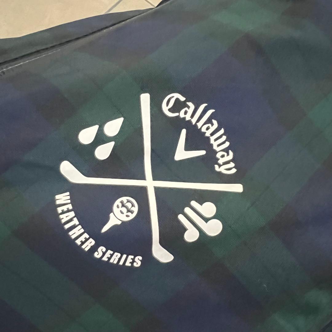Callaway キャロウェイ レインコート　ワンピース　チェック柄　ゴルフ　緑