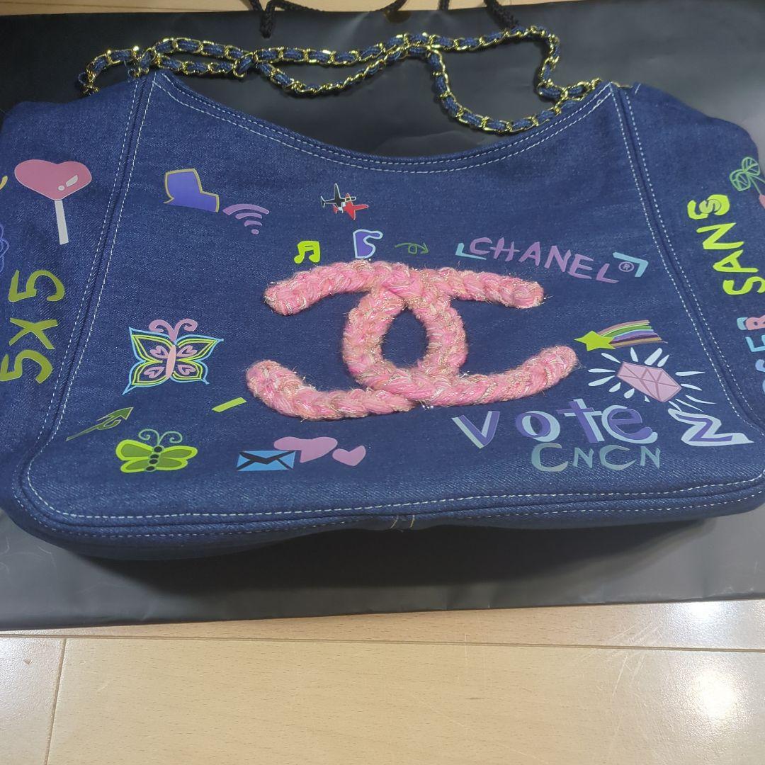 CHANEL デニムブルー ショルダーバッグ値下げ不可ラスト１点