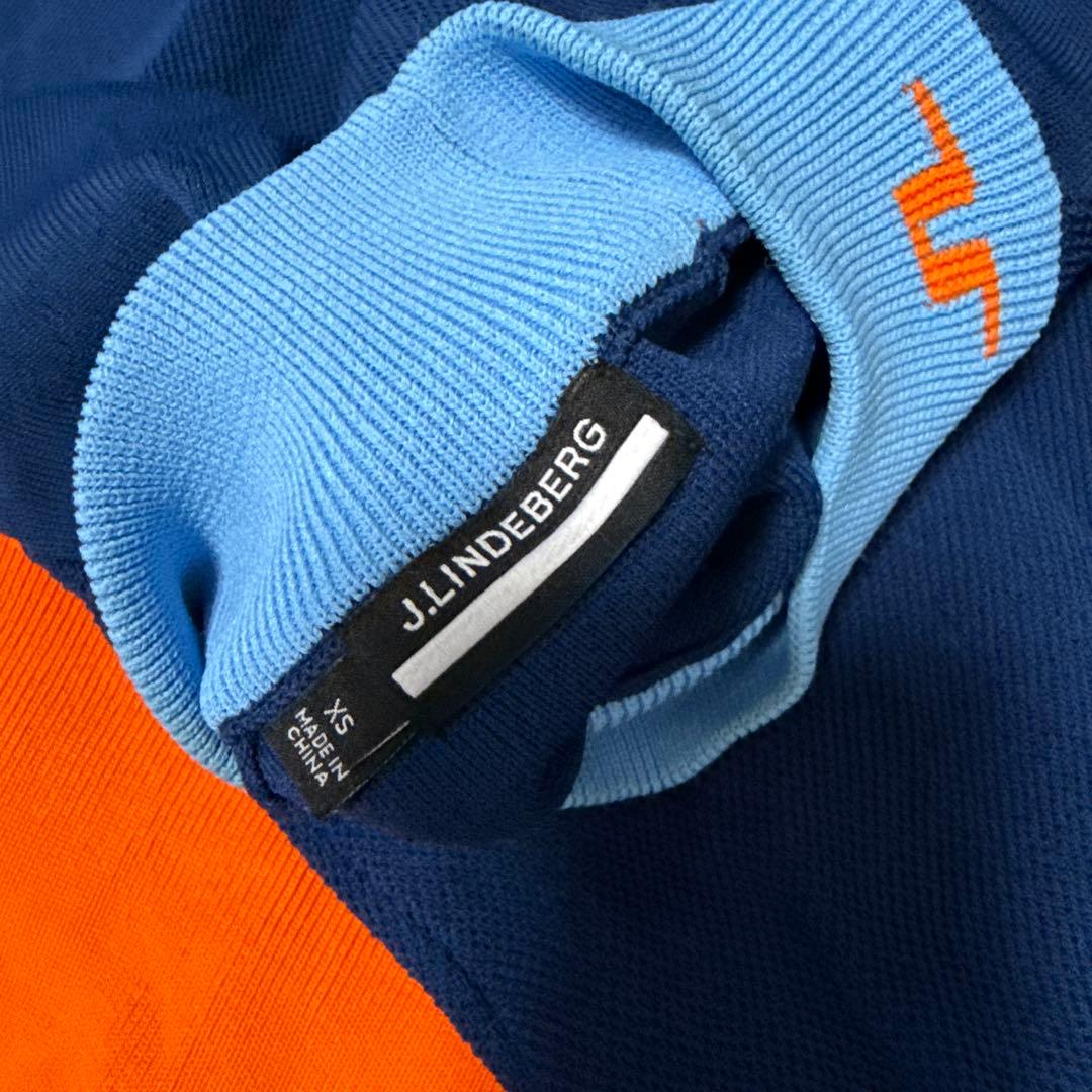 J.LINDEBERG 長袖セーター XS ネイビー・オレンジ