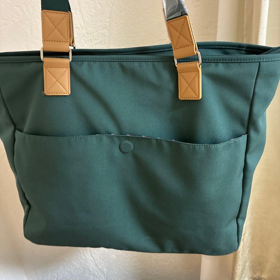 CLUNK グリーン トートバッグ 42×38×15cm