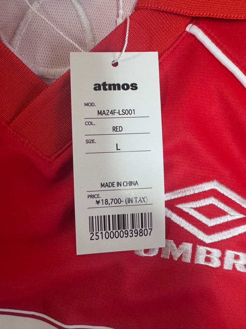 Umbro atmos レッドシャツ Lサイズ