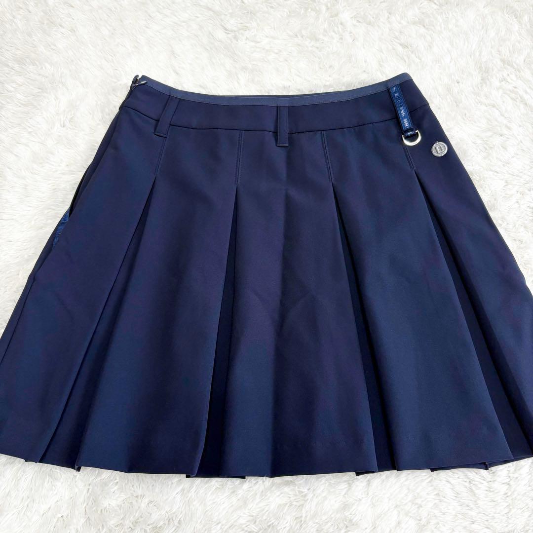25SS BRIEFING GOLF ロゴテープ　プリーツ　スカート　ネイビー