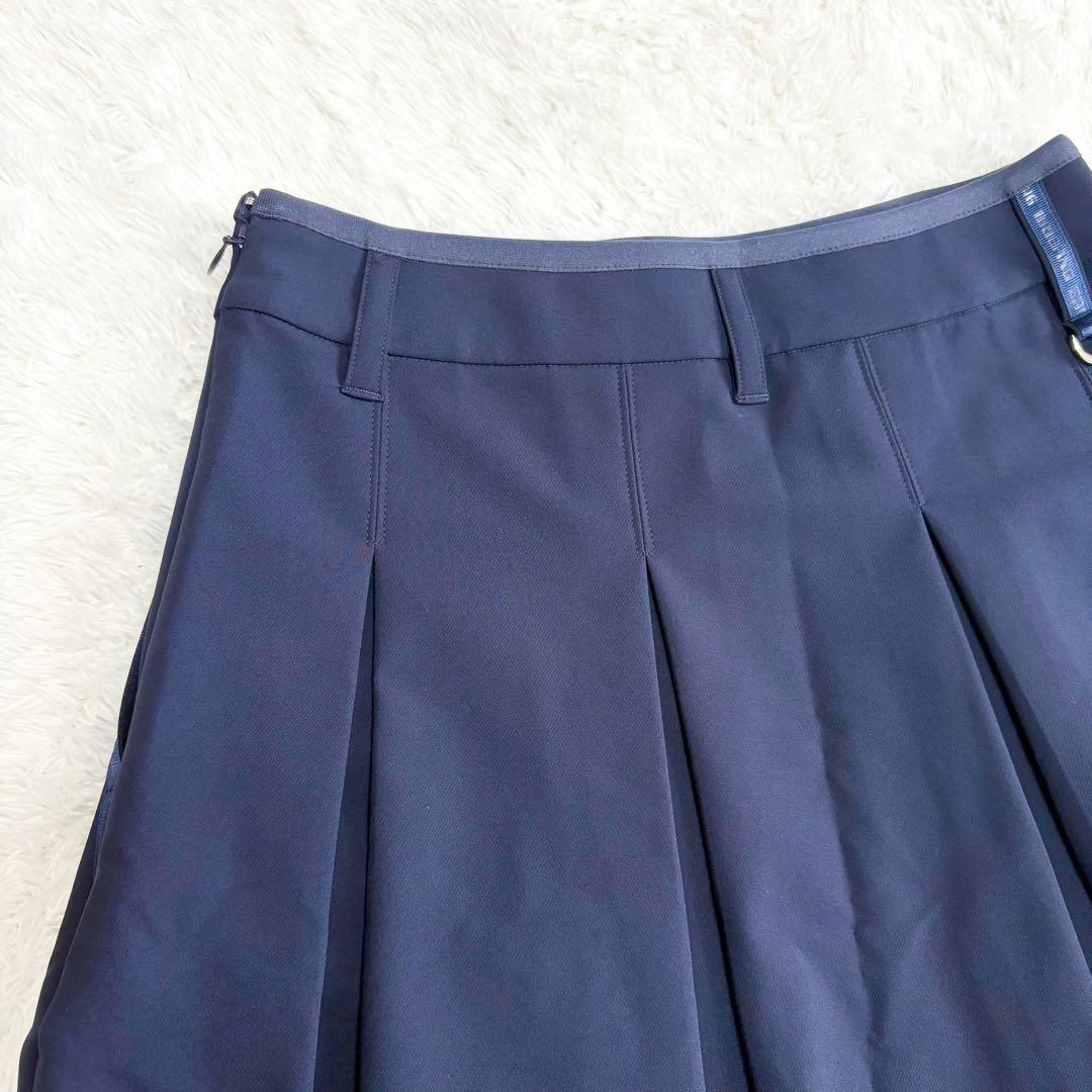 25SS BRIEFING GOLF ロゴテープ　プリーツ　スカート　ネイビー