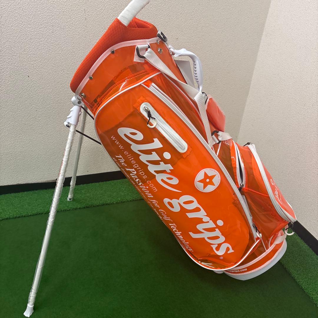 1*4様 希少　限定　elite grips スタンド式キャディバッグ クリアオ
