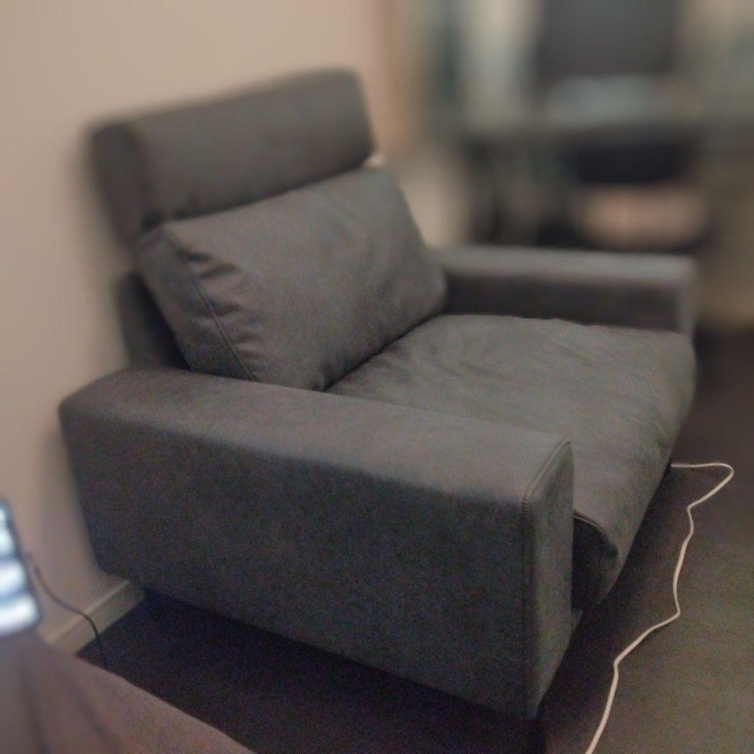 【受注生産・新品】プルートソファ　関家具　レザー　黒　一人掛け　クラッシュゲート