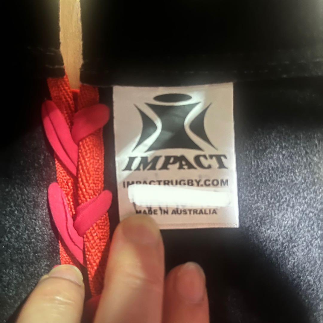 IMPACT ヘッドキャップ　Lサイズ　黒/赤 狼デザイン