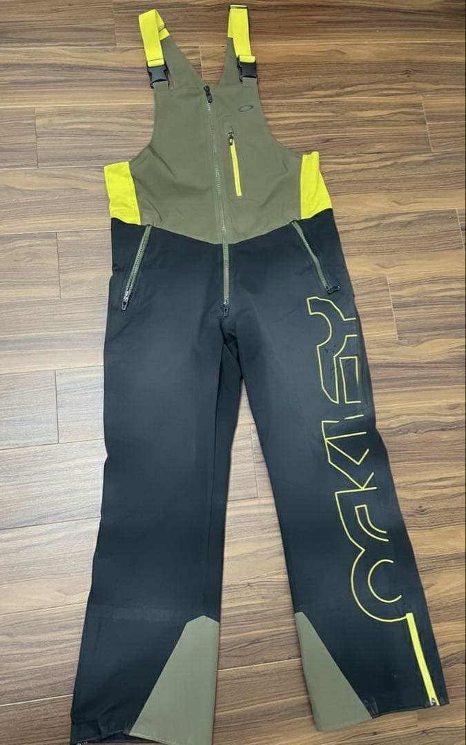 Oakley オークリー ビブパンツ スノーボードウェア JPN/L 黒 黄色