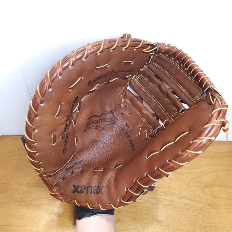 ザナックス ビンテージミット 良品 左投げ用 ファーストミット 軟式グローブ