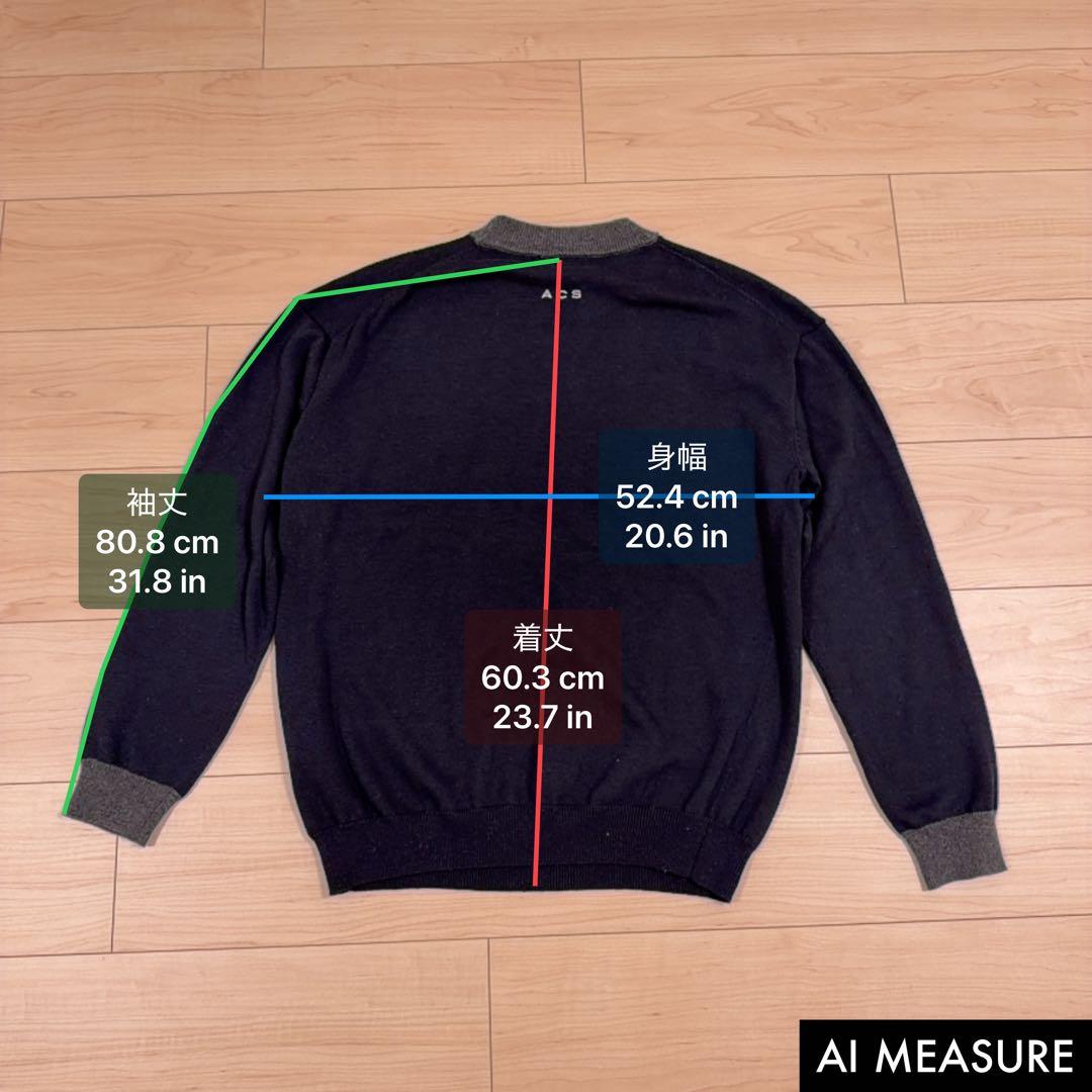 【極美品】muta MARINE ロゴ インターシャニット セーター