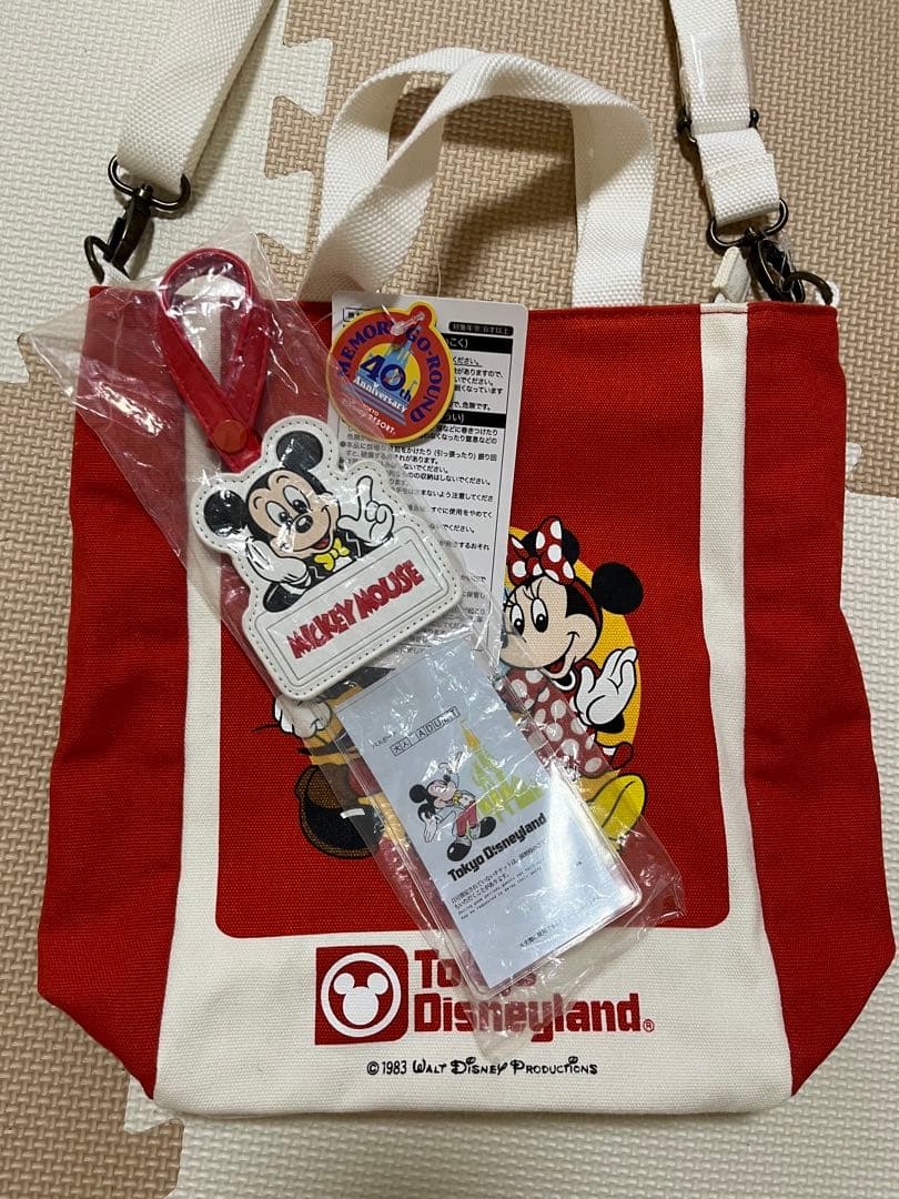 40周年　ディズニー　ミッキー ミニー バッグ　レトロ　メモリーゴーラウンド