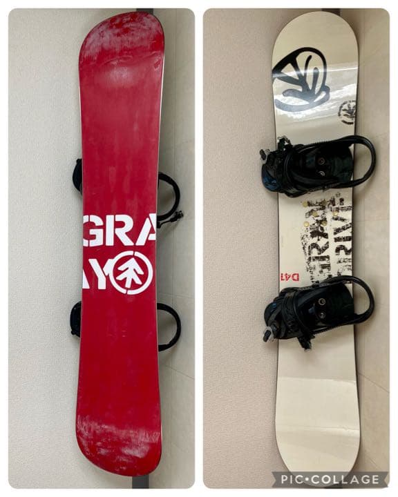 スノボ板、ブーツ、持ち運びバッグ　セット