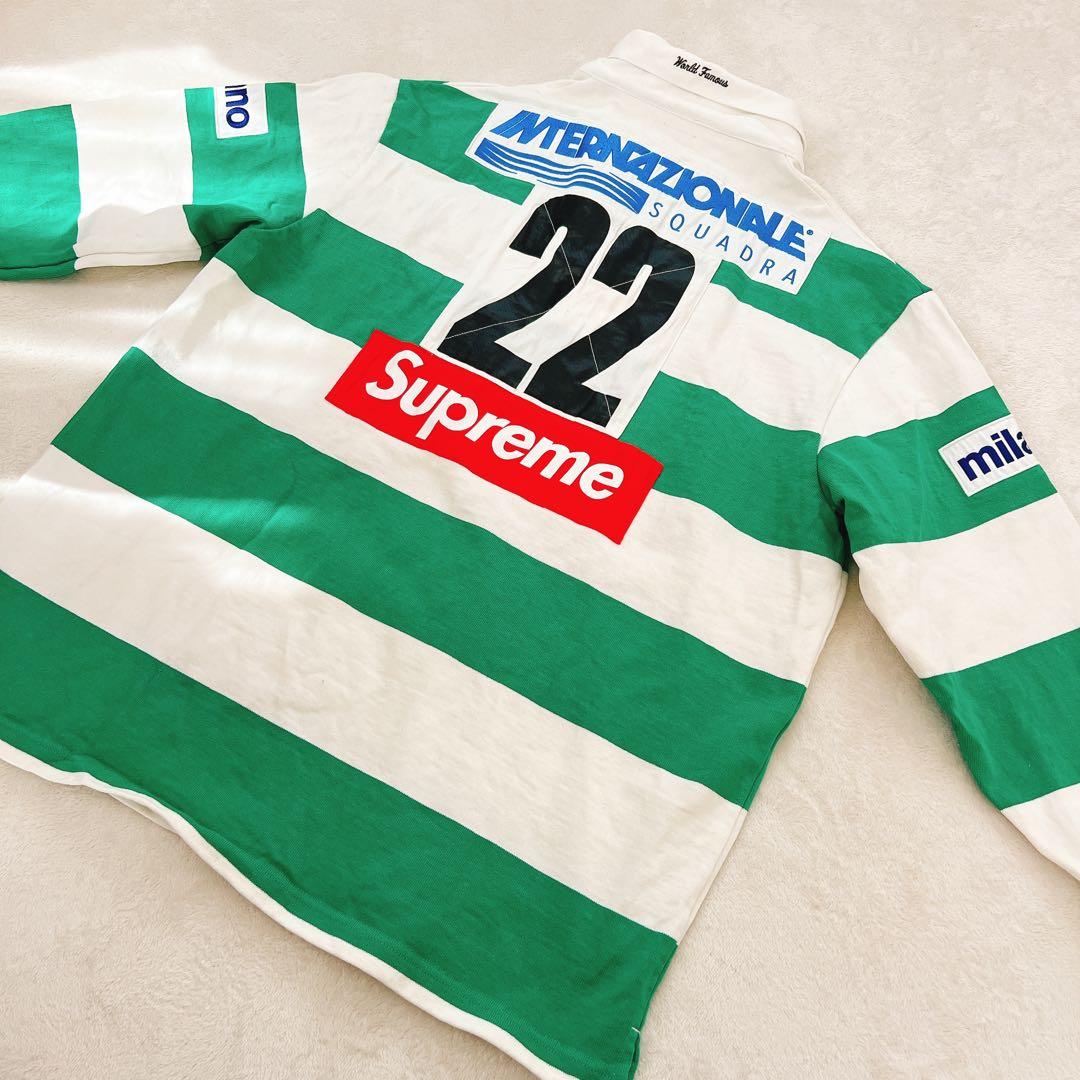 Supreme 2022年春夏 Stripe Rugby ラガーシャツ 長袖　L